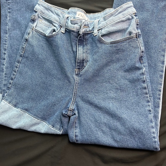 Cello Two-Tone Blue Wide Leg Jeans - Picture 5 of 10